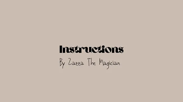 INSTRUCTIONS by Zazza The Magician video DOWNLOAD